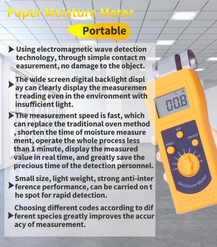 Digital Paper Moisture Meter Analyzer Dm200p