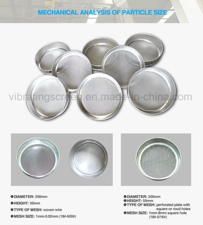 Woven Wire Round Perforated Plate Test Sieve