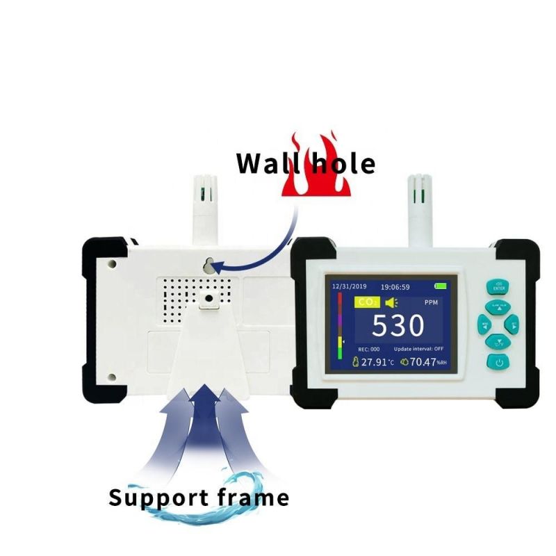 CO2 Temperature Humidity Sensor Tester CO2 Detector with Pdf Data Download Function