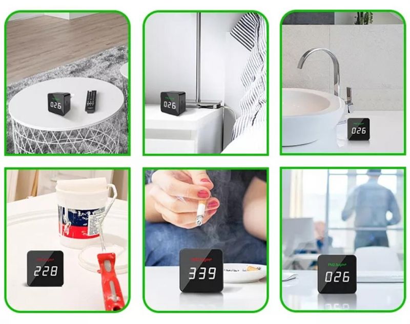 Portable Home Monitoring Pm2.5 Air Quality Cigarette Smoke Gas Meter Laser Dust Sensor Monitor Pm2.5 Detector