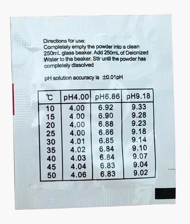 pH Reagents pH Buffer Powder for pH Meter Calibration