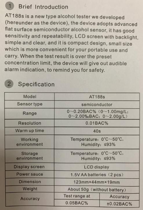 Factory Price Digital Personal Breath Alcohol Tester for Alcohol Breath Test for Japan