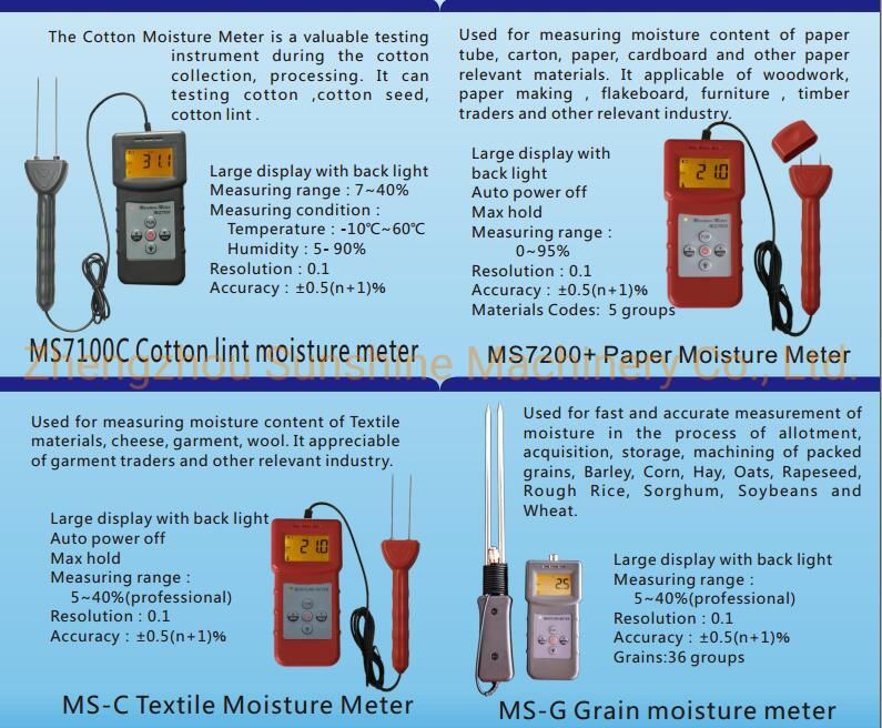 Wheat Barley Corn Soybeans Red Beans Cashew Nut Moisture Meter