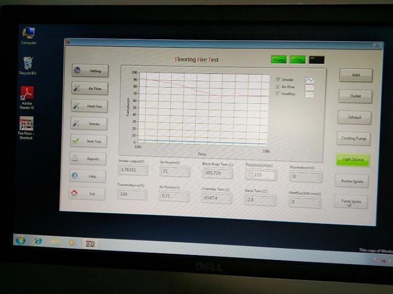 University Radiant Test Panel Flammability Analyzer for Flooring Materials