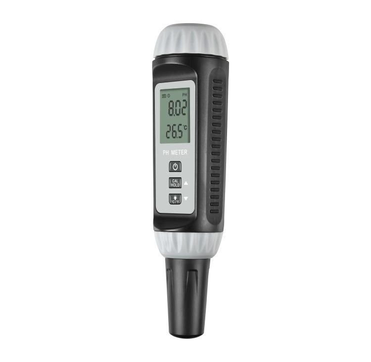 Portable pH Meter with Double Display of pH Temperature