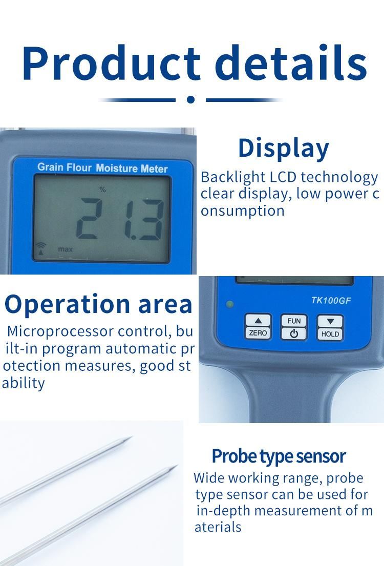 Digital Starch Moisture Meter Tk100GF 0.5 Accuracy