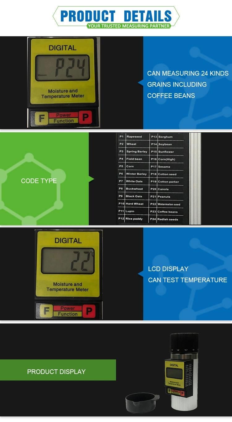 Skz111b-2A in Stock Peanuts Humidity Tester Soybean Winter Barley Buck Wheat Oats Hard Wheat Lupin Rice Paddy Grain Moisture Detector Moisture Meter