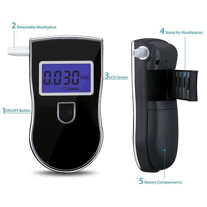 Professional Digital Device Breathalyzer Analyzer Breath Alcohol Tester