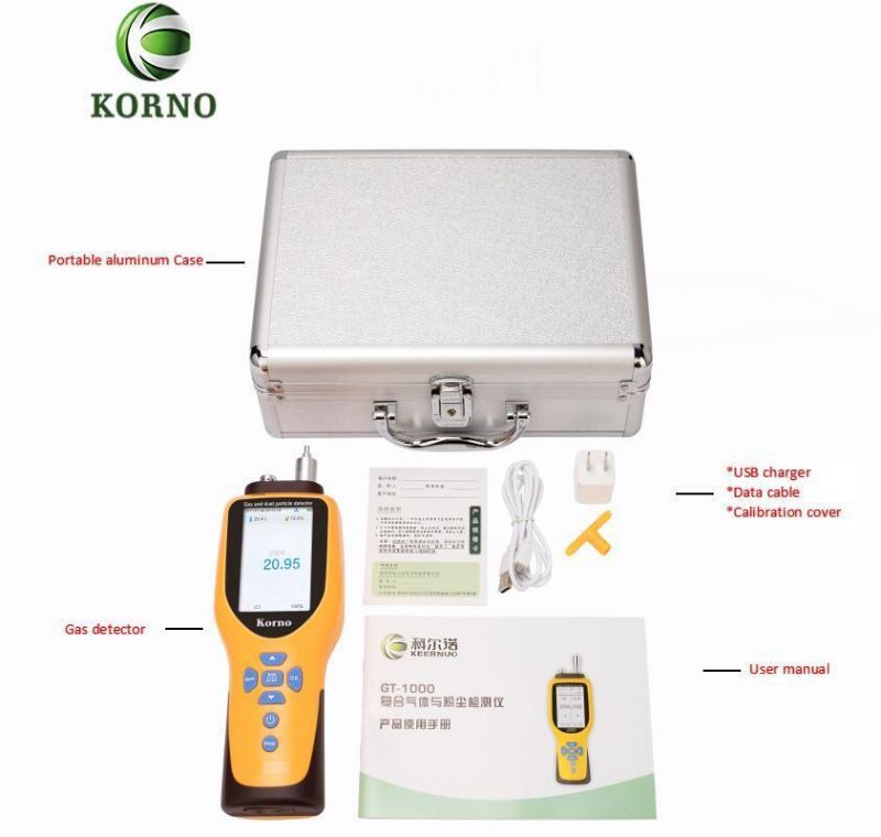 Portable Multi Gas Detector Portable Air Quality Monitor 3 in 1 Gas Detector (3 gases)