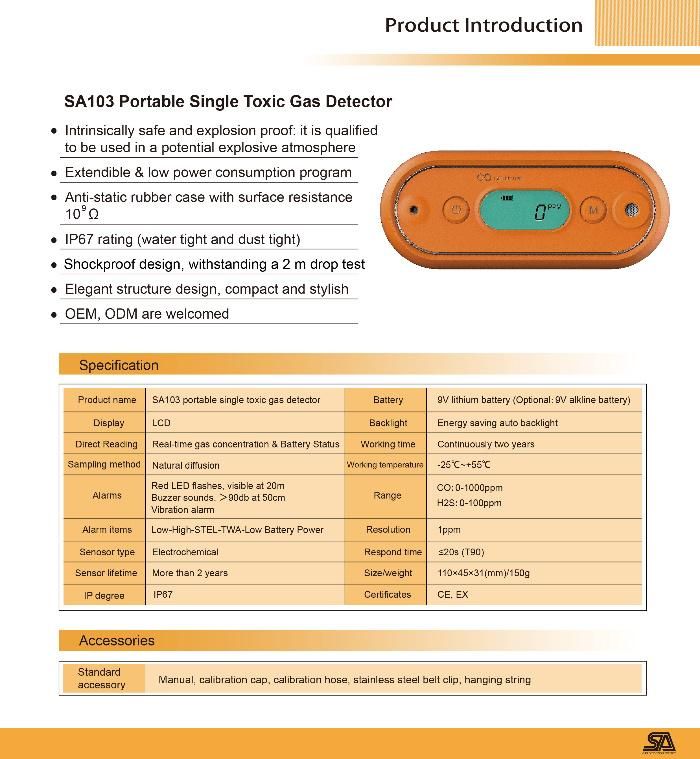 Oxygen Detector IP67 Portable Oxygen Monitor Low Cost O2 Detector