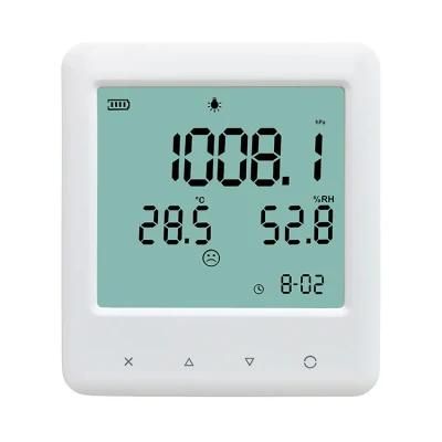 Indoor LCD Display Temperature Humidity Monitor with Barometric Pressure