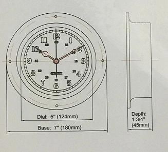 Nautical Barometer & Thermometer Brass Case 180mm