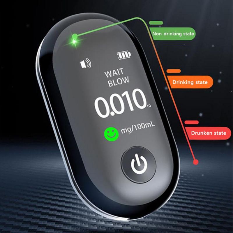 Alcohols Detector Non-Contacting Breath Blow Tester Quick Response TFT Display Screen High-Sensitive Electronic Breathalyzer