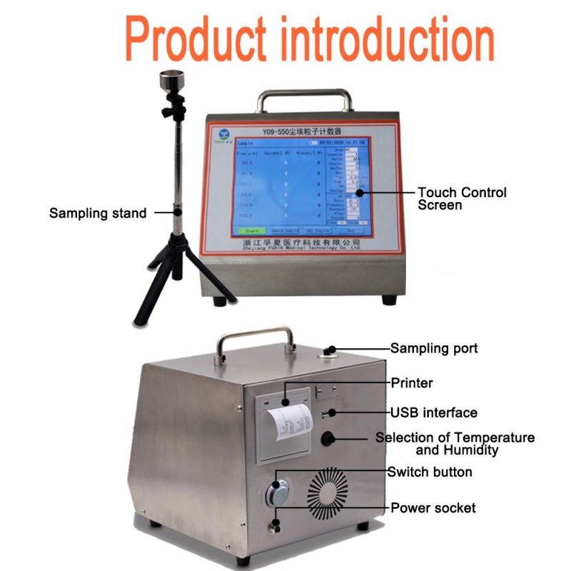 Y09-550 50L/Min Touch Screen Laser Particle Counter