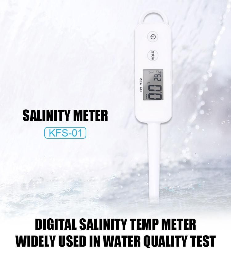 Water Quality Tester Water Salimeter Salinity Meter Tester 0-50 Ppt Measurement Range Measure for Water Wine Spas Aquariums