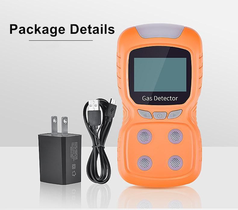 Ex O2 H2s Co Portable Gas Detector with Sound Light Vibration Alarm