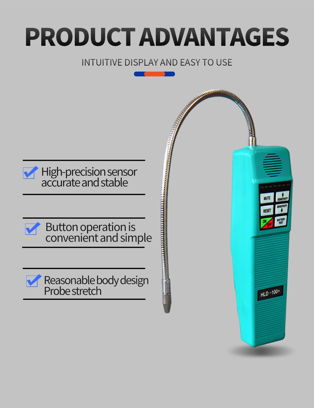 Refrigerant Leak Detector Hld-100+ Air Conditioning Car Leak Detector Refrigerant Car Leak Detector