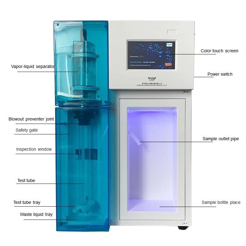 Automatic Kjeldahl Analyzer Apparatus for Nitrogen Protein Analysis