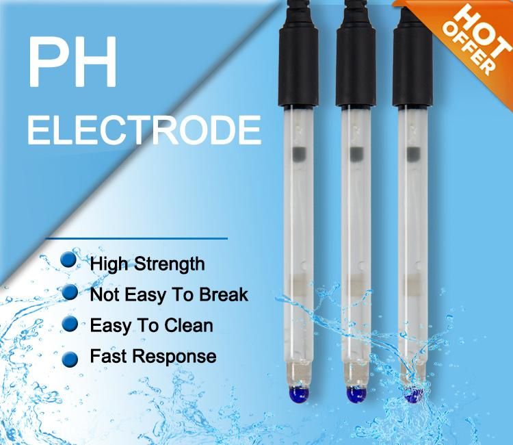 Glass Shell Water pH Probe pH Sensor for Field Monitoring