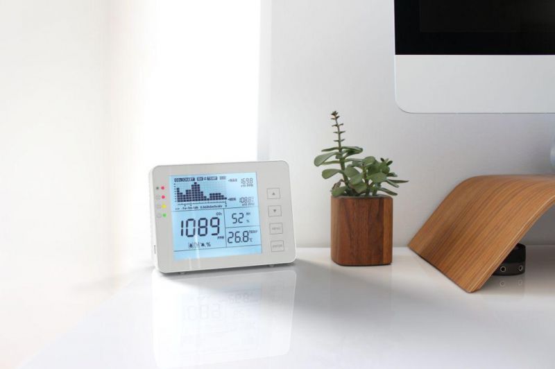 Desktop and Wall-Mounted Carbon Dioxide CO2 Monitor Meter Carbon Dioxide Air Quality Detector Meter