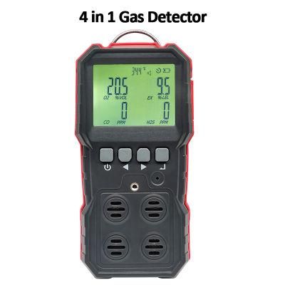 4 in 1 Multi Gas Detector O2 H2s Oxygen Carbon Monoxide Combustible Gas Content Test Meter