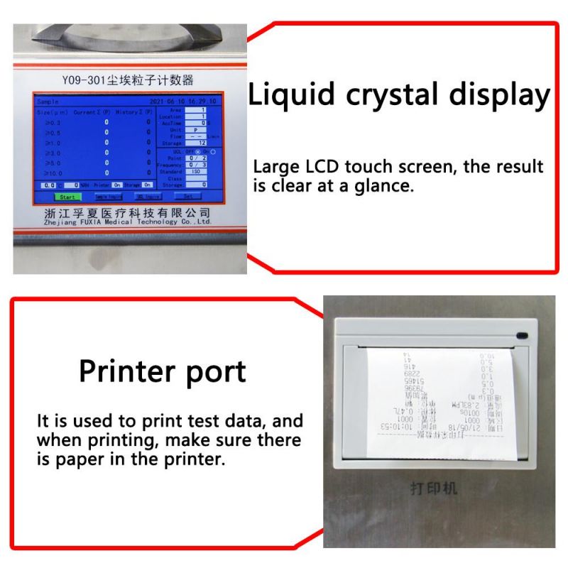 Y09-301AC/DC 2.83L/Min Laser Airborne Particle Counter