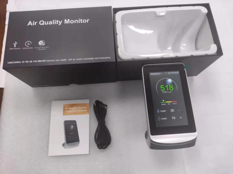 CO2 Air Quality Monitor Meter Detector Gas Analyzer Carbon Dioxide Detector Air Purifier Device