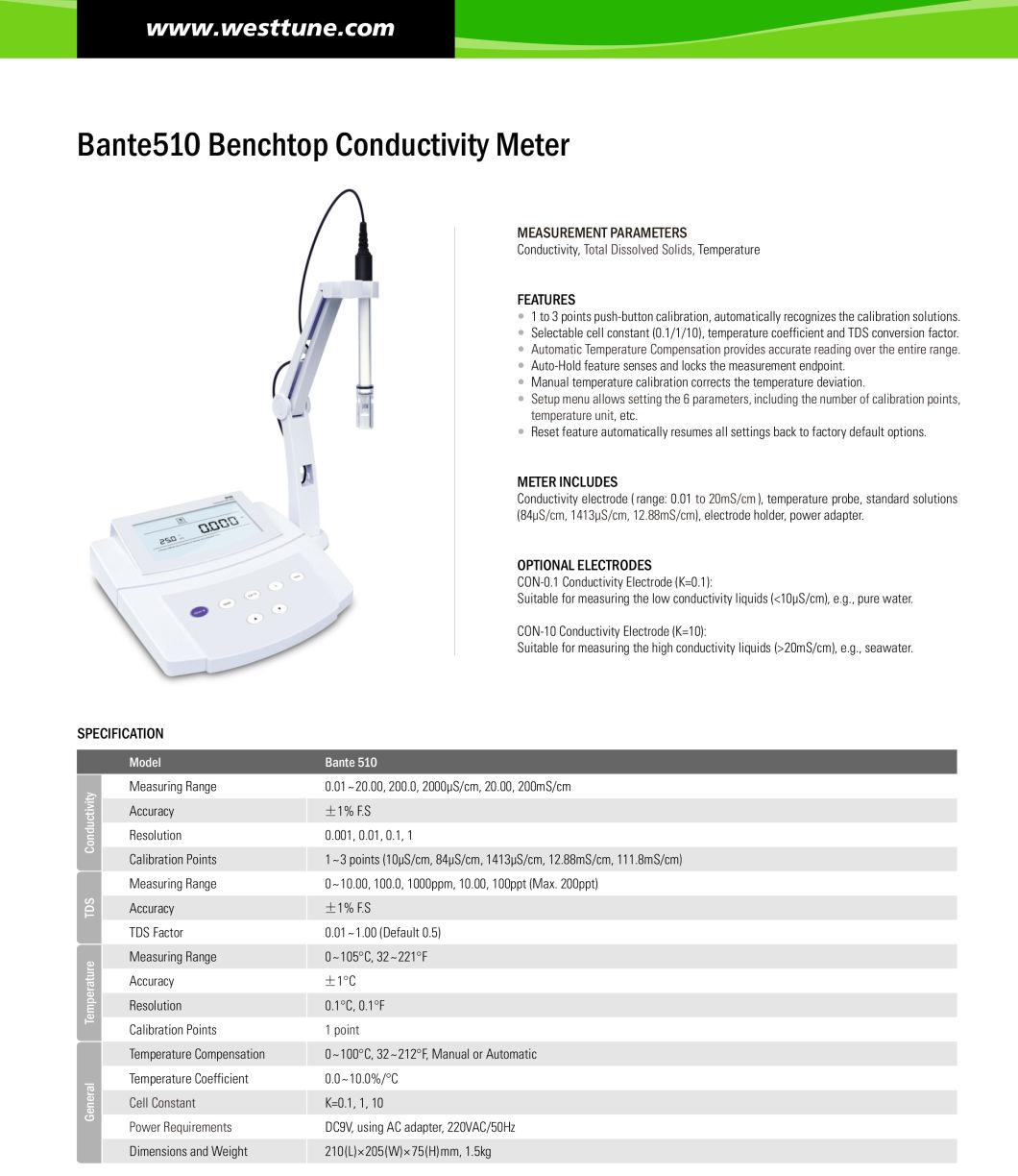 Bante510 Benchtop Conductivity Meter Precision pH Meter