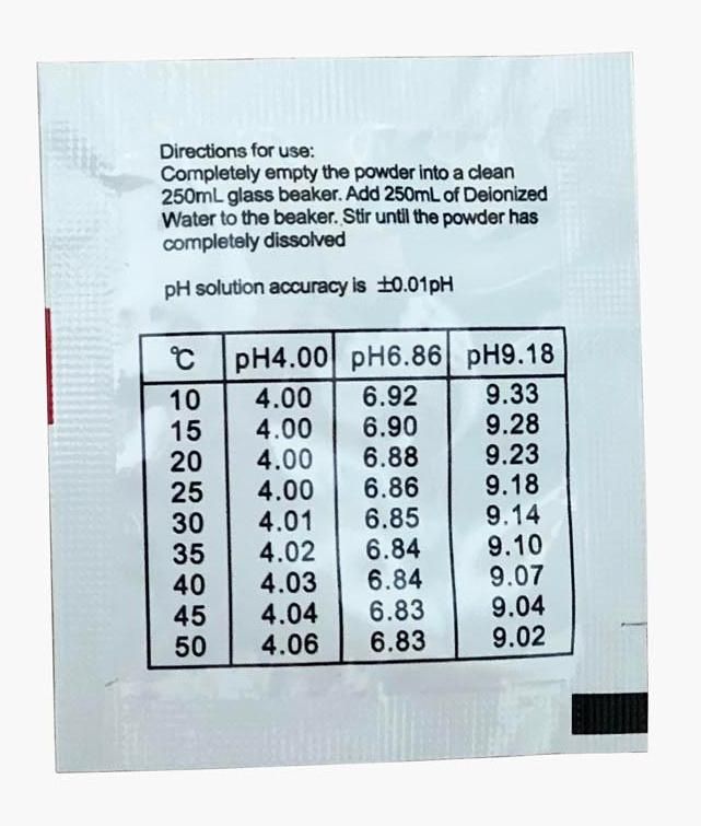 Calibration Point 4.01 6.86 9.18 pH Buffer Powder pH Test Meter Test Measure Calibration Solution