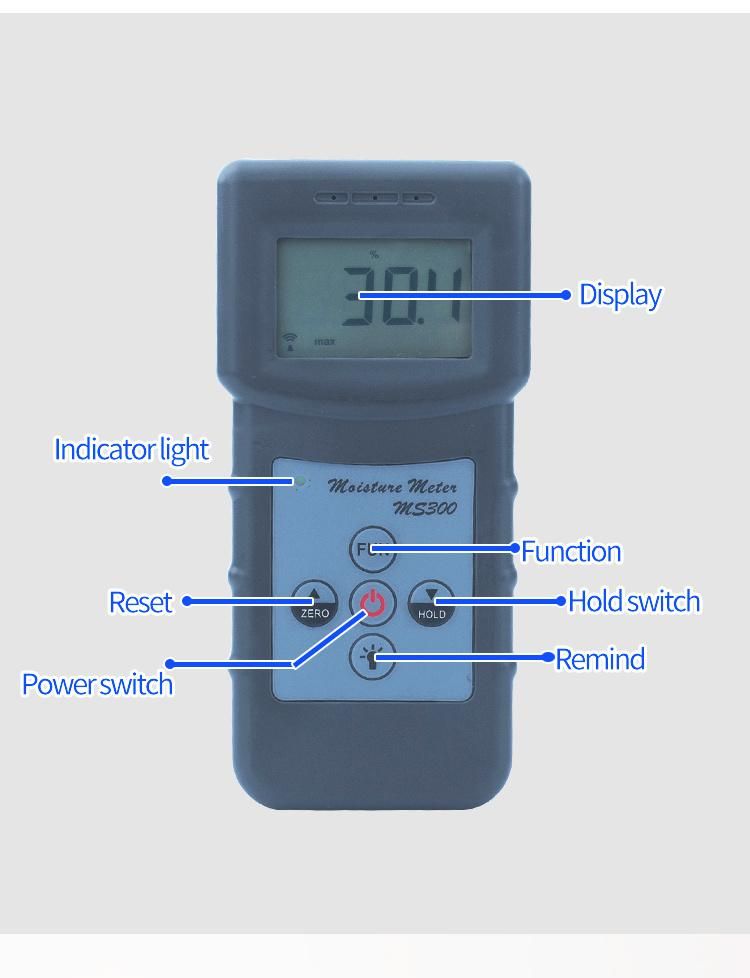 Electromagnetic Wave Concrete Wall Moisture Meter Detector