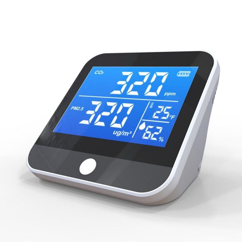 Indoor Carbon Dioxide Detector Pm2.5 Tvoc Air Quality Detector CO2 Meter with Alarm Function