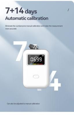 Real-Time Air Quality Bodyguard Mini Handheld Portable Indoor High-Precision CO2 Monitor with Audible Alarm