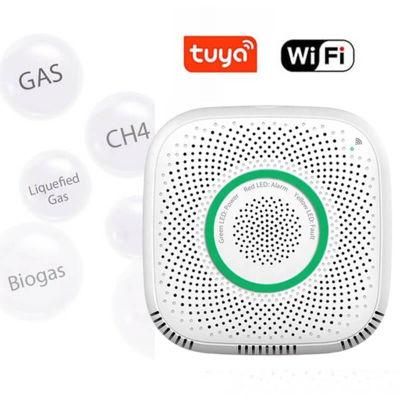 Smart Life Home Kitchen Security APP Control Tuya WiFi Gas Sensor Alarm Natural CH4 Leak Combustible Gas Detector