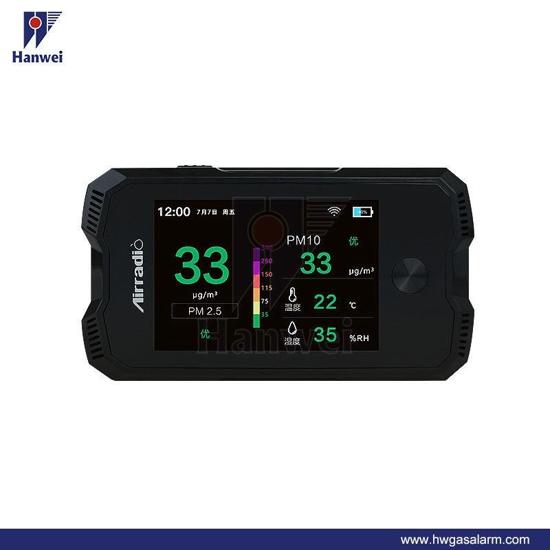 A6 Multi Function Formaldehyde Pm2.5 Pm10 CO2 Air Quality Monitor with HD TFT LCD Display