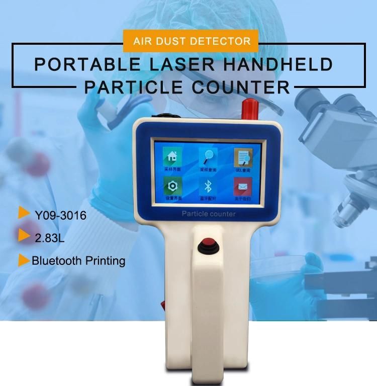 LCD Touch Screen Display Y09-3016e Handheld Air Sampler Particle Counter