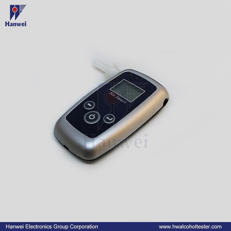 Red Backlit Commercial Portable High-Precision Breathalyzer with LCD Display and Replacement Mouthpieces