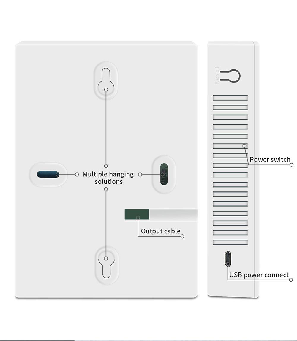 CO2 Pm2.5 Temperature Humidity Tvoc Air Quality Detector for Home