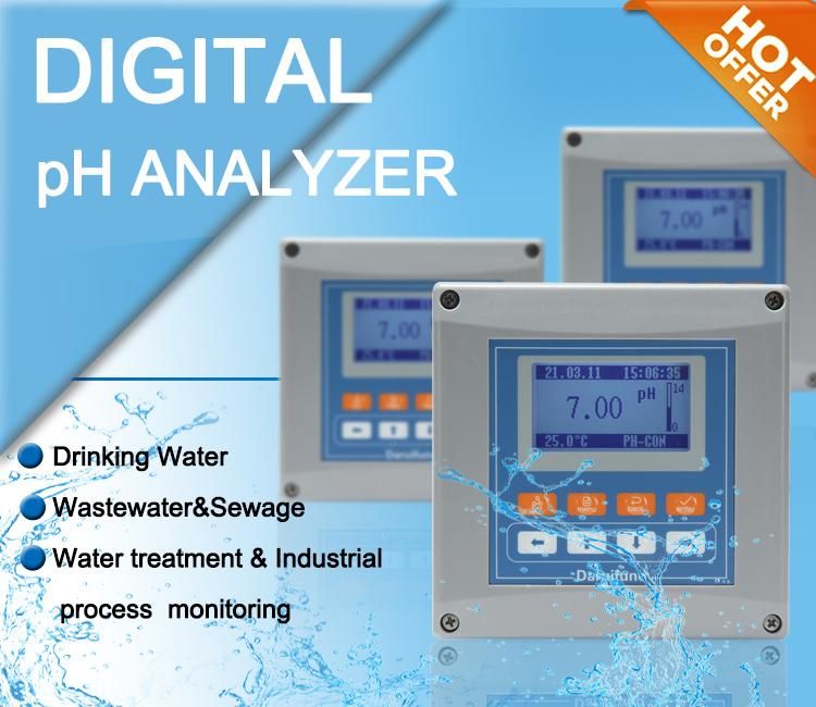 Enhanced ABS Digital pH Analyzer Water pH Meter for Industrial Process Monitoring