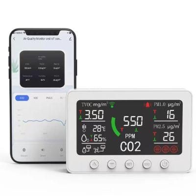 7 in 1 Smart Air Quality Monitor CO2 Meter Detector for Ventilation System