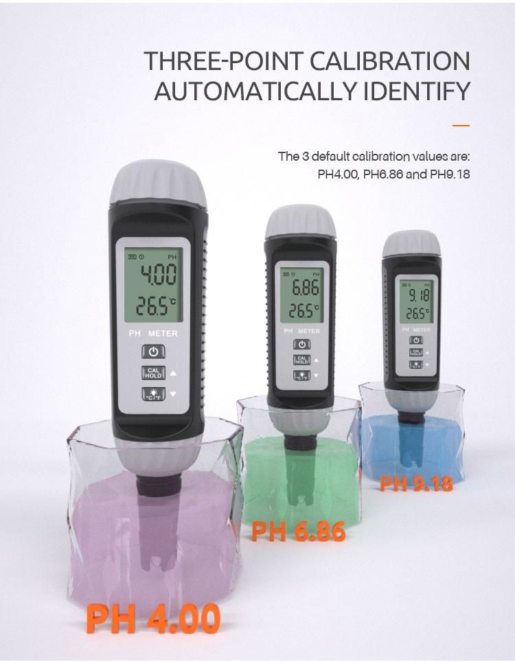 Yw-612 Combined pH and Temperature Meter for Water