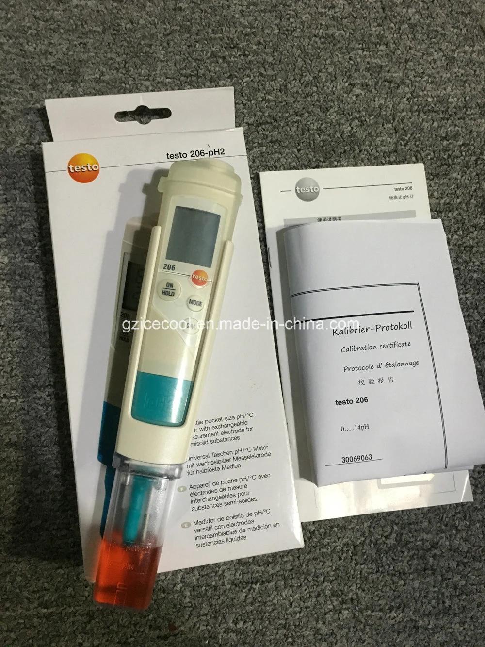 Original Testo 206-pH2 pH Meter No. 0563 2062 for Milk and Fruit Semi-Solid Media