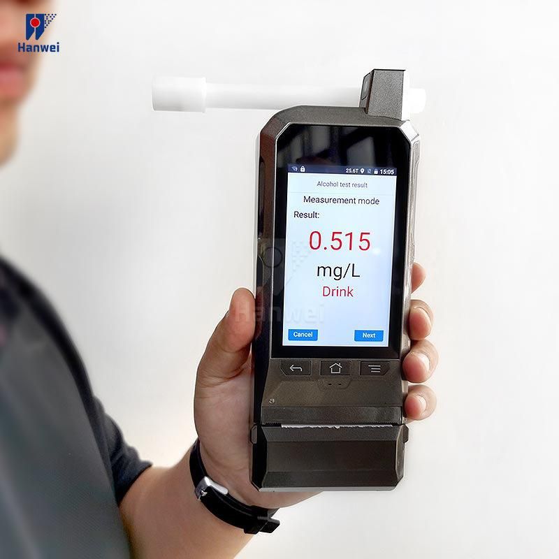 Portable Professional Breath Alcohol Tester with Built-in Printer and Data Uploading for Testing Alcohol in Breath