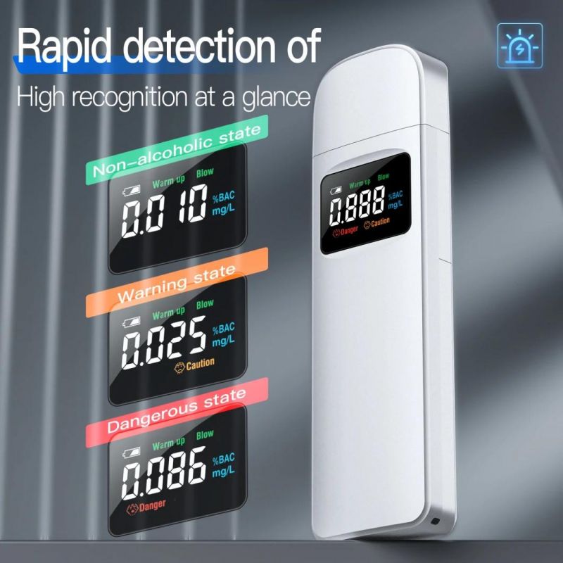 Detector De Alcohol Datalogger Breath Tester Portable Non-Contact Alcohol Breath Tester Breathalyzer Analyzer Alcohol Tester