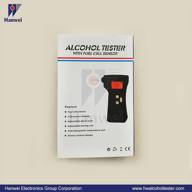 Switchable Result Units Red Backlight Breathalyzer with Fuel Cell Sensor (AT8080)