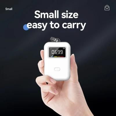 Smart Induction High-Precision Mini Handheld Portable CO2 Detector Monitor CO2 Measuring Instrument with Hanging Buckle