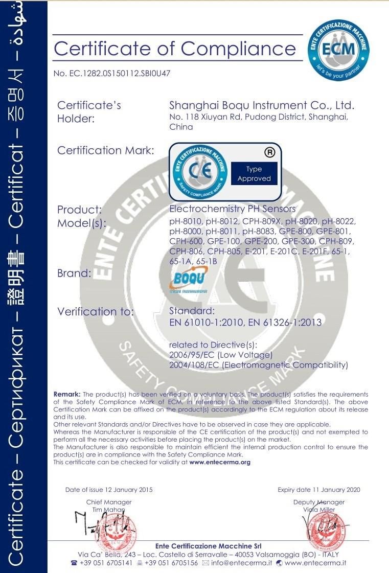 Digital pH Probe and ISO9001 Certification Bh-485-pH