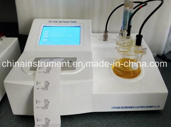 Columetric Karl Fischer Titration Method Transformer Oil Water Content Tester