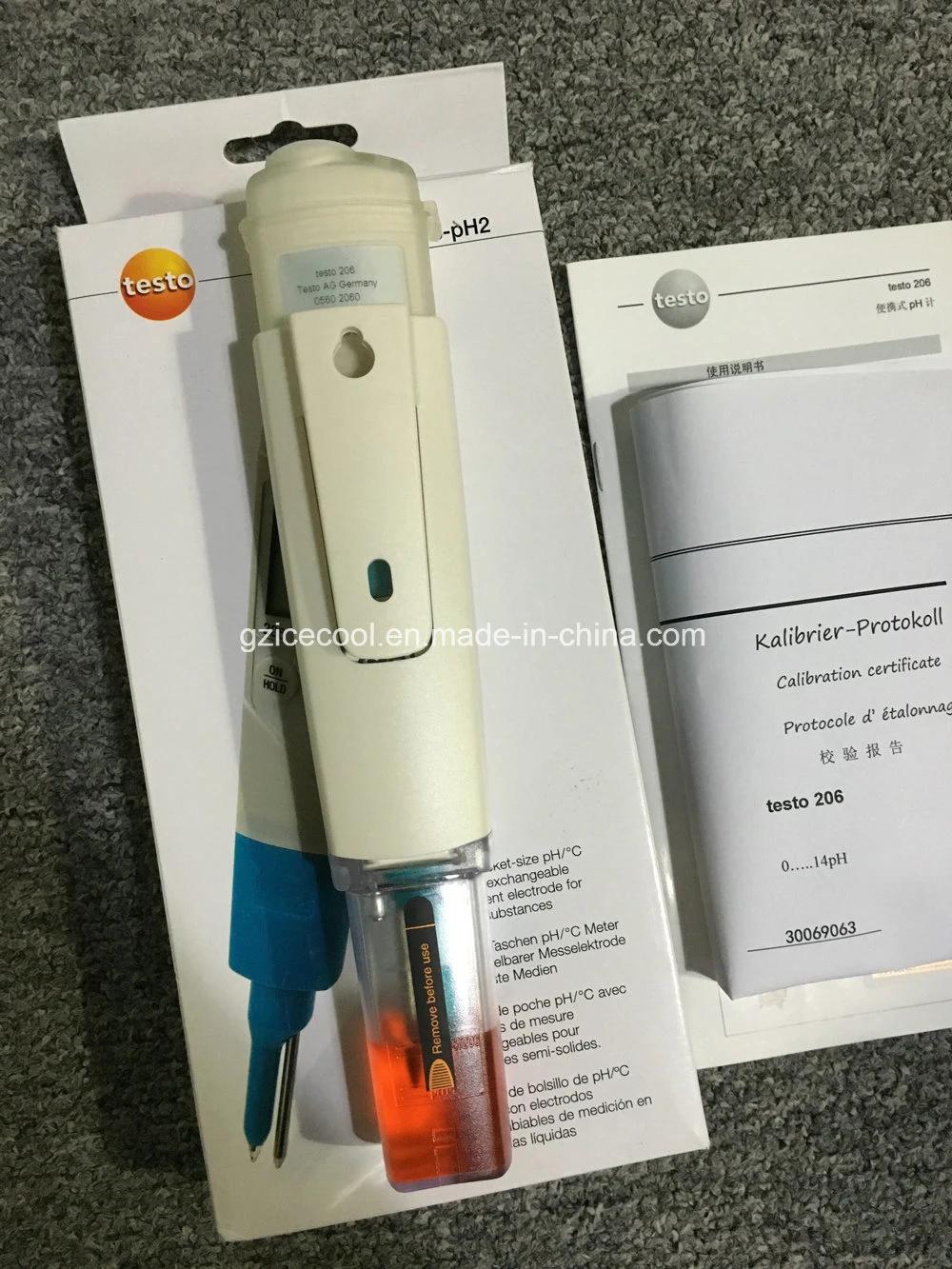 Original Testo 206-pH2 pH Meter No. 0563 2062 for Milk and Fruit Semi-Solid Media