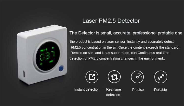 Portable Handheld Small Size Accurate Laser Sensor Pm2.5 Dust Gas Indoor Air Detector