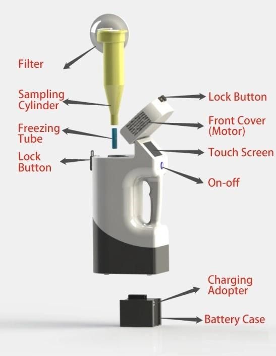 Portable High-Flow Bioaerosol Sampler Portable Microbial Air Sampler
